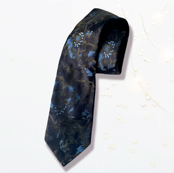 Kenzo Homme Silk Tie in Blue floral - Picture 1 of 4